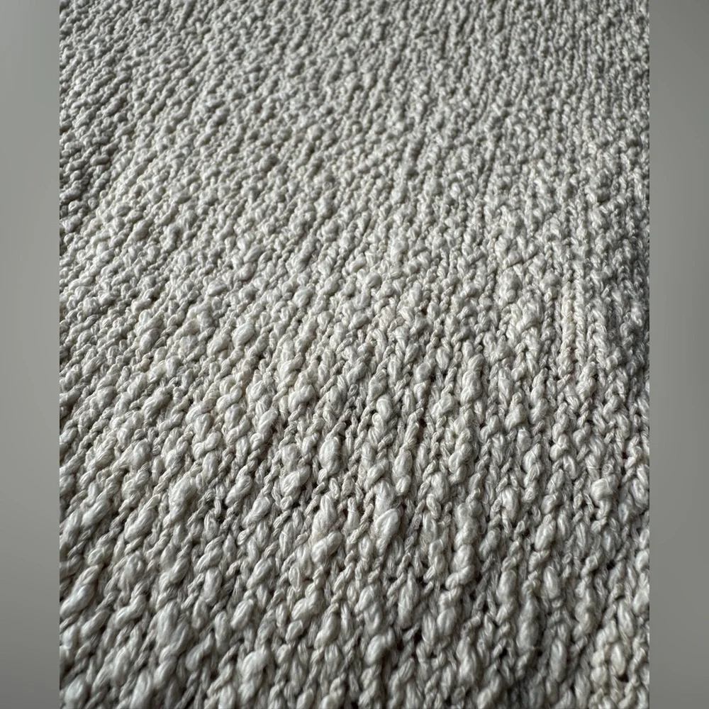 Short Sleeve Boucle Cardigan with Curved Hem - Picture 7 of 10